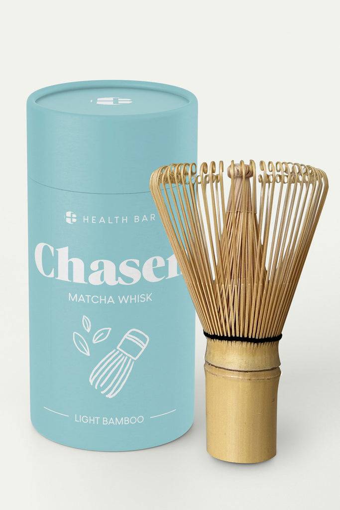 JUKSEREI HEALTH BAR · MATCHA WHISK MADE OF GOLDEN BAMBOO