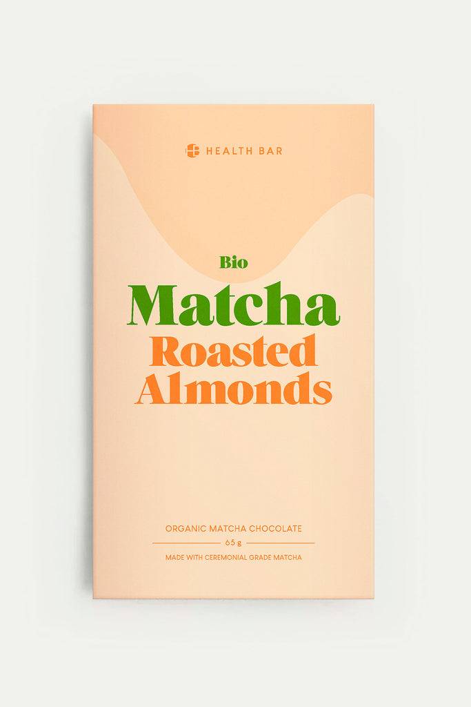 JUKSEREI HEALTH BAR · ORGANIC MATCHA CHOCOLATE ROASTED ALMONDS