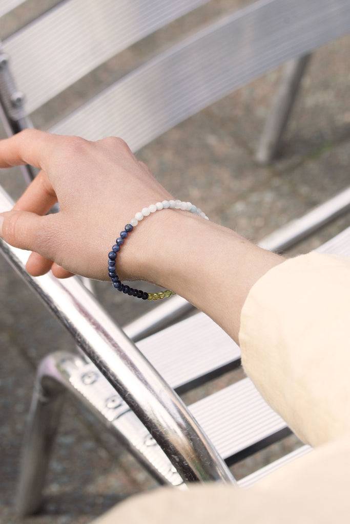 JUKSEREI BIRTHSTONE BUNGEE BRACELET · CUSTOMIZED