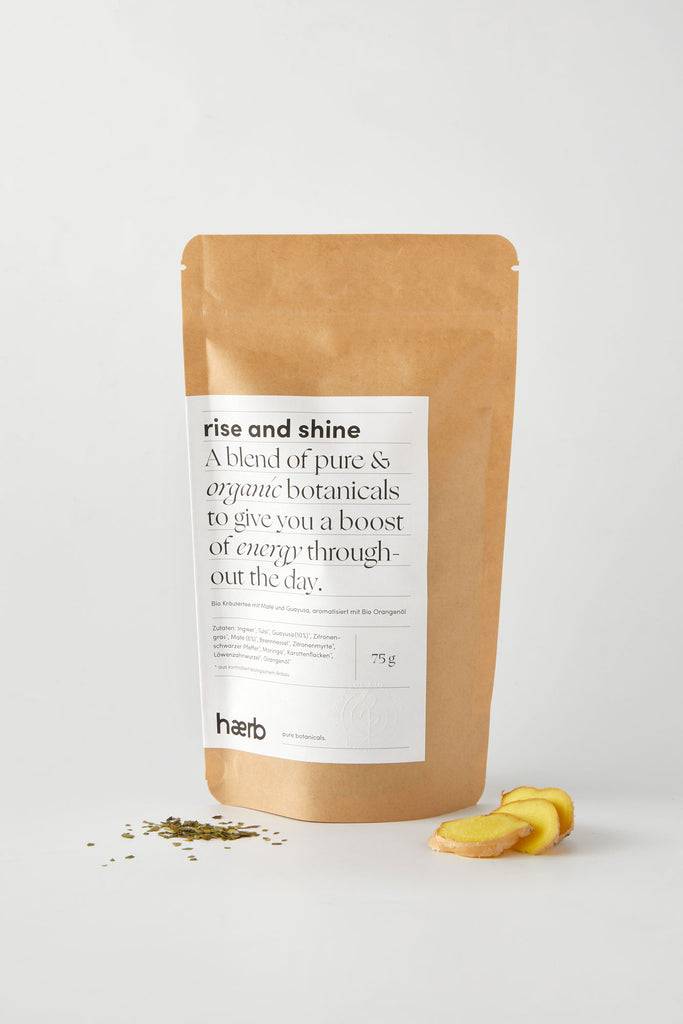 JUKSEREI HÆRB · ORGANIC TEA RISE & SHINE