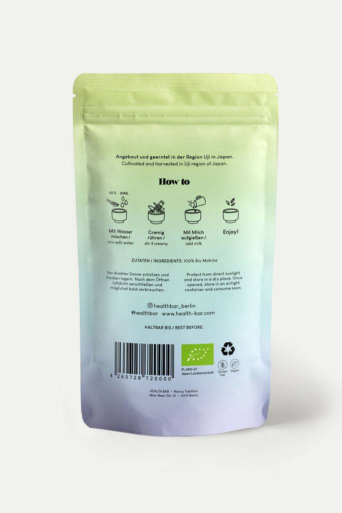 JUKSEREI HEALTH BAR · ORGANIC MATCHA TEA 50G