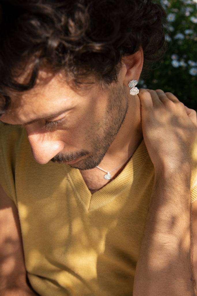 JUKSEREI ROSE DUO EARRINGS