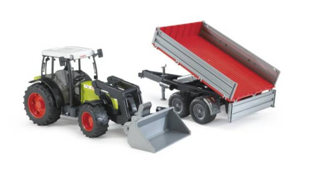 BRUDER 02112 Claas Nectis 267F Plus Frontlader Mit Anhänger, Ab 3 Jahre