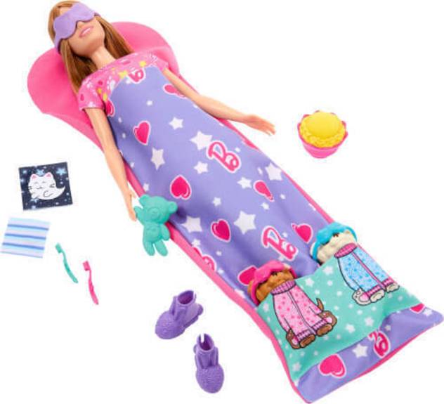 Barbie BRB Welpen Pyjama Party Set Mit Puppe