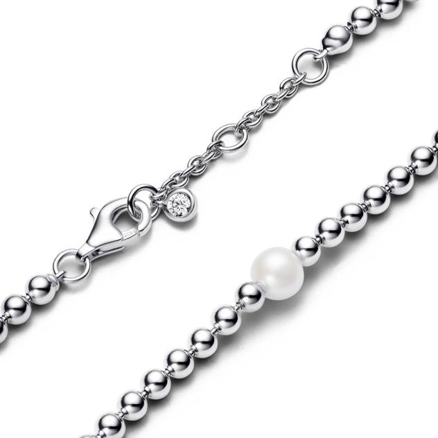 PANDORA Behandelte Süßwasserzuchtperle & Kugeln Armband