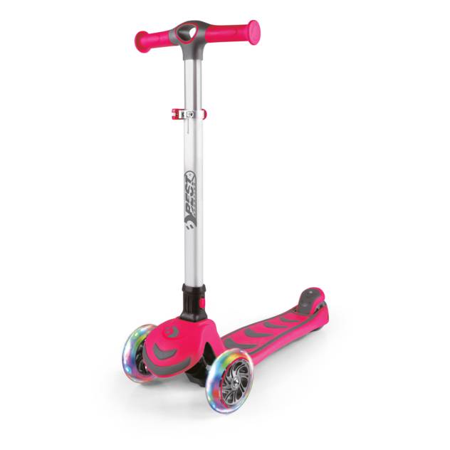 BEST SPORTING Kick Scooter Pink 4-Wheel Klappbar
