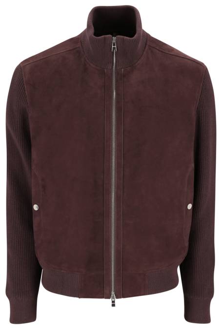 BOSS Black Leder-Mix-Jacke "Mersey"