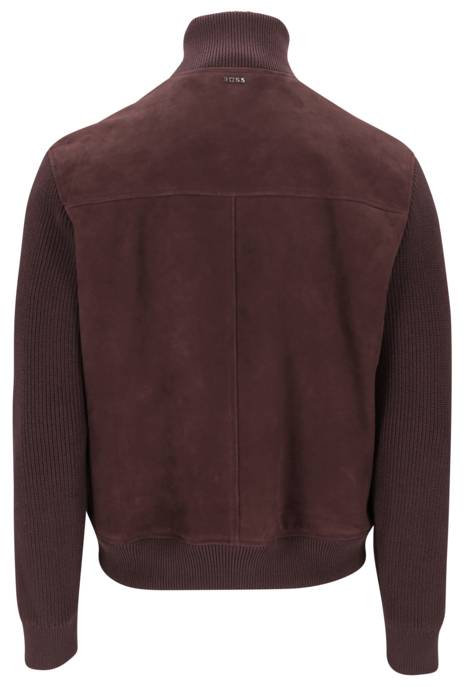 BOSS Black Leder-Mix-Jacke "Mersey"