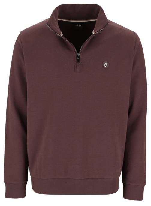 BOSS black Pullover mit halbem Zipper