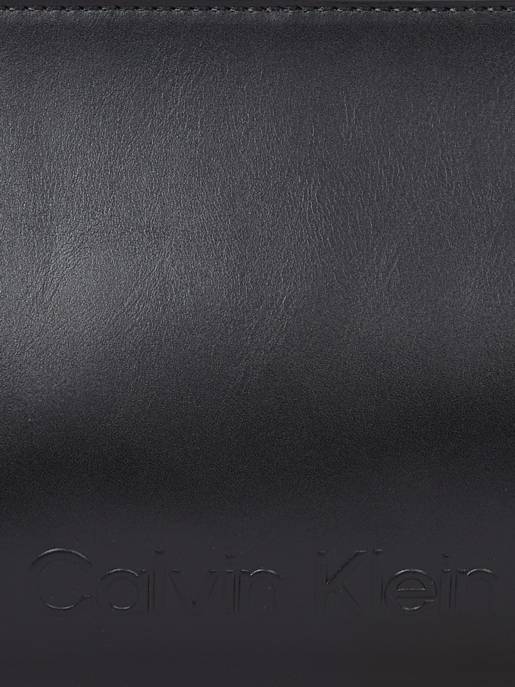 CALVIN KLEIN EMBOSSED LOGO SHOULDER BAG