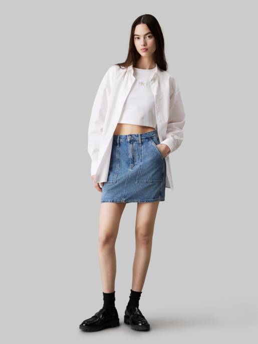 CALVIN KLEIN JEANS A- LINE MINI SKIRT