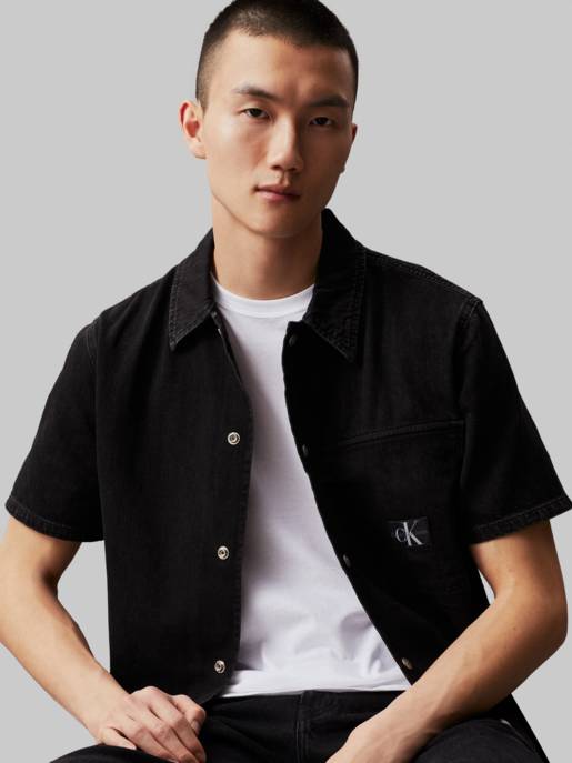 CALVIN KLEIN JEANS CAMP DENIM SHIRT