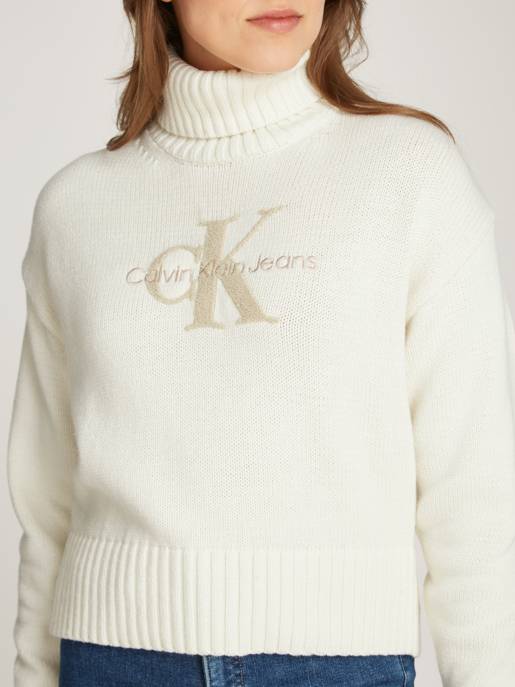 CALVIN KLEIN JEANS CHENILLE MONOLOGO SWEATER