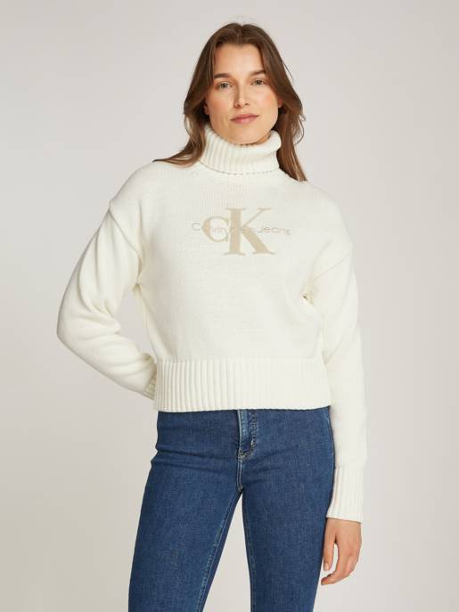 CALVIN KLEIN JEANS CHENILLE MONOLOGO SWEATER