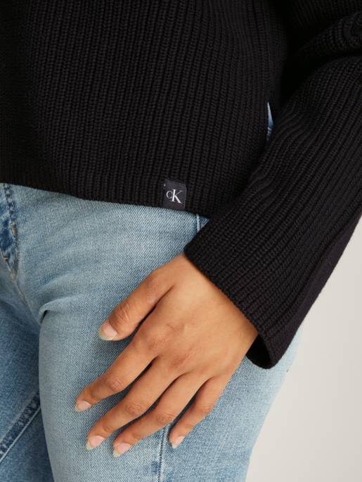 CALVIN KLEIN JEANS CHUNKY LOOSE HIGH NECK SWEATER