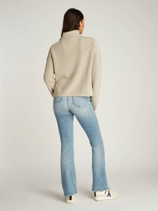 CALVIN KLEIN JEANS CHUNKY LOOSE HIGH NECK SWEATER