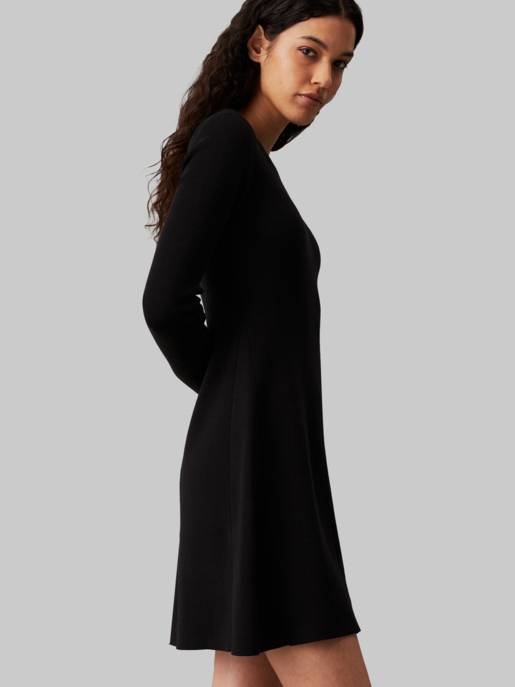CALVIN KLEIN JEANS CK INTARSIA SWEATER DRESS