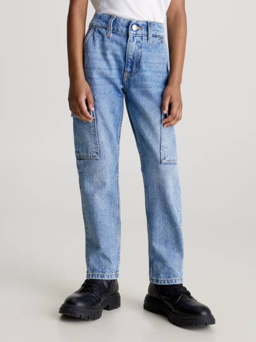 CALVIN KLEIN JEANS DAD ICONIC MID BLUE DENIM