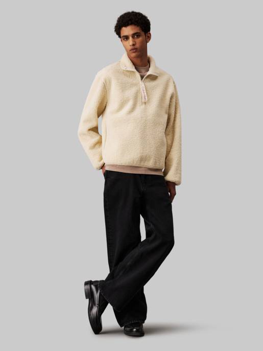 CALVIN KLEIN JEANS HALF ZIP SHERPA
