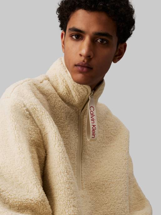 CALVIN KLEIN JEANS HALF ZIP SHERPA