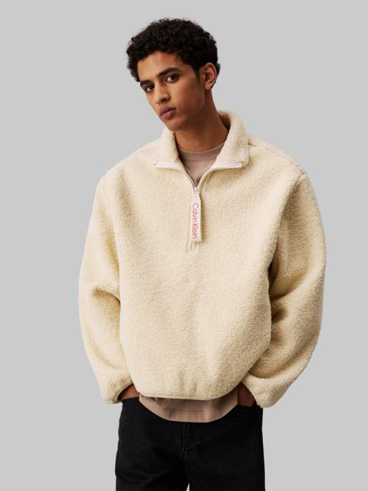 CALVIN KLEIN JEANS HALF ZIP SHERPA