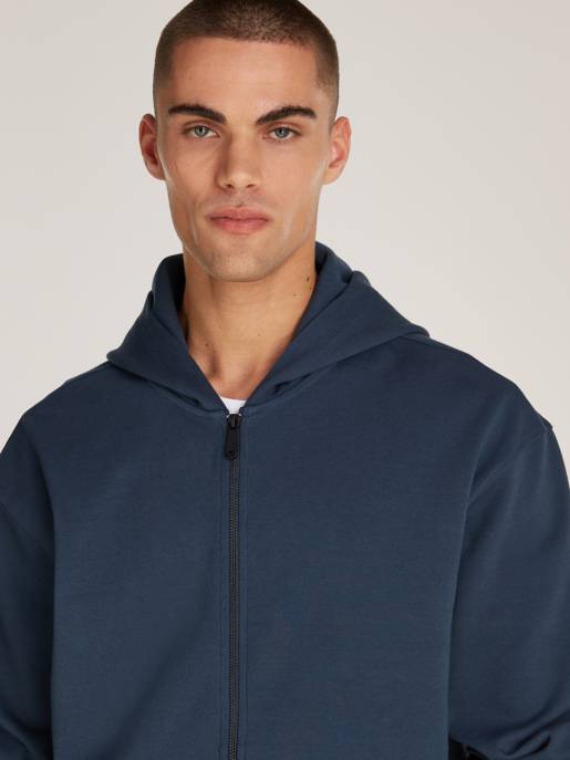 CALVIN KLEIN JEANS INTERLOCK ZIP THROUGH