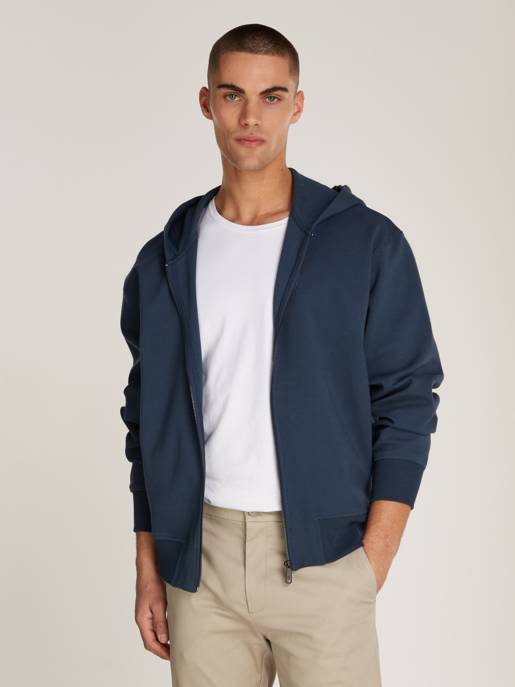 CALVIN KLEIN JEANS INTERLOCK ZIP THROUGH