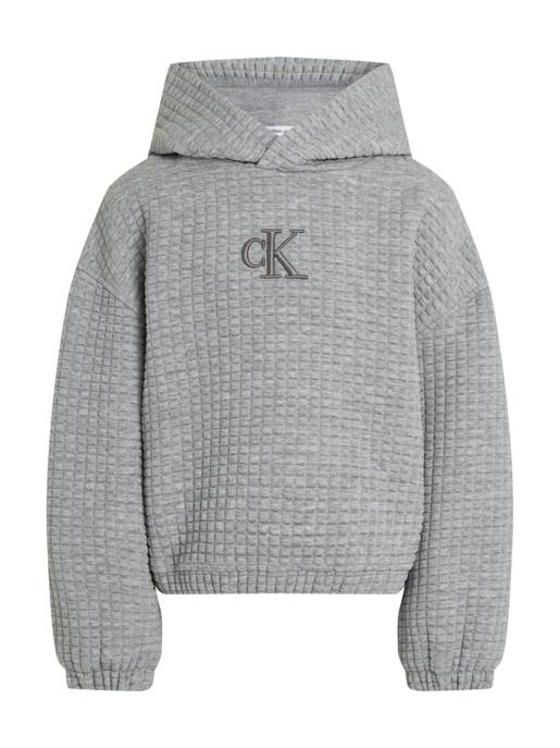 CALVIN KLEIN JEANS JACQUARD QUILTED HOODIE