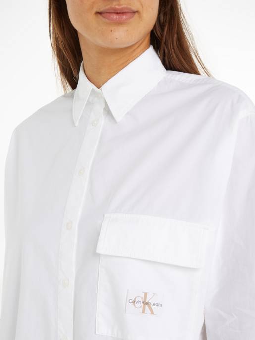 CALVIN KLEIN JEANS LONG COTTON UTILITY LS SHIRT