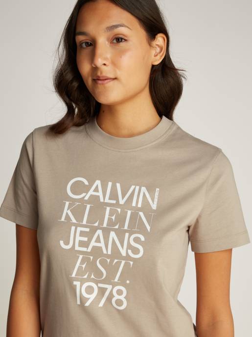 CALVIN KLEIN JEANS MIXED LOGO REGULAR TEE