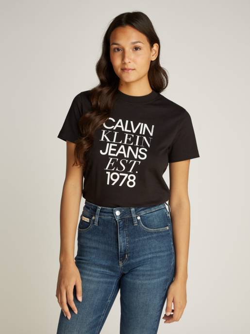 CALVIN KLEIN JEANS MIXED LOGO REGULAR TEE