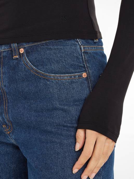 CALVIN KLEIN JEANS MODAL DETAIL LS TOP
