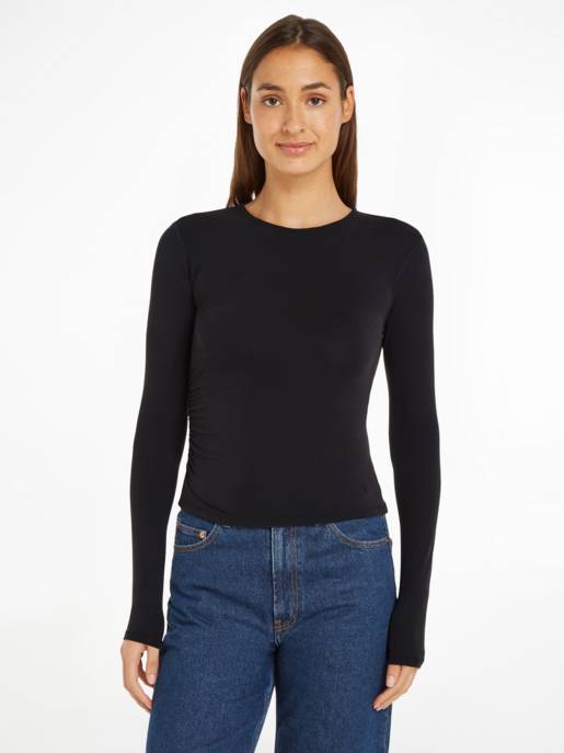 CALVIN KLEIN JEANS MODAL DETAIL LS TOP