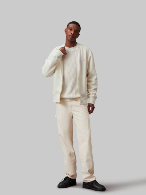 CALVIN KLEIN JEANS MONOLOGO APPLIQUE KNIT BOMBER