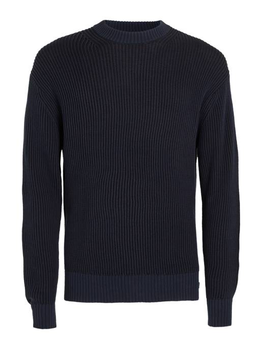 CALVIN KLEIN JEANS PLATED CREW NECK SWEATER