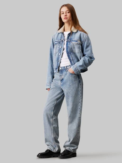 CALVIN KLEIN JEANS REGULAR SHERPA DENIM JACKET