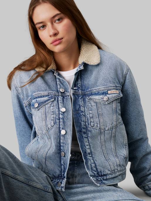 CALVIN KLEIN JEANS REGULAR SHERPA DENIM JACKET