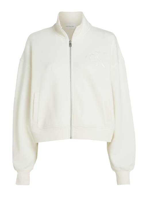 CALVIN KLEIN JEANS SATIN APPLIQUE ZIP-THROUGH