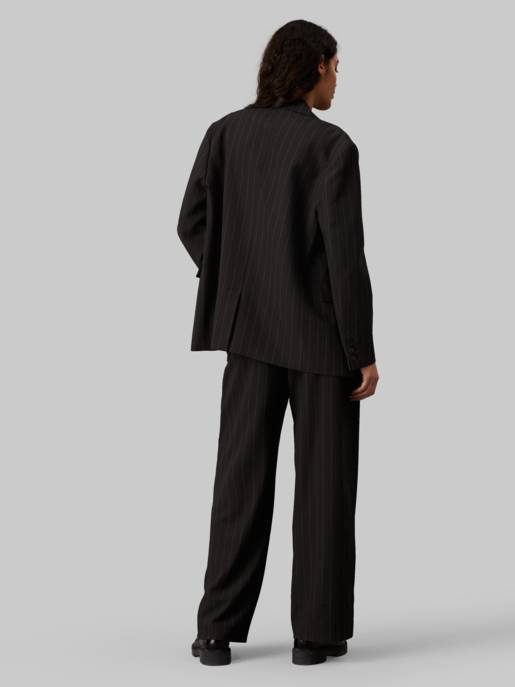 CALVIN KLEIN JEANS SOFT CREPE PINSTRIPE PANT