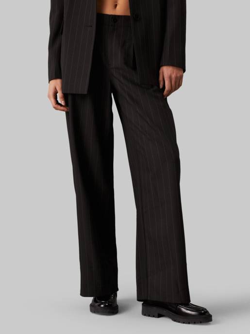 CALVIN KLEIN JEANS SOFT CREPE PINSTRIPE PANT