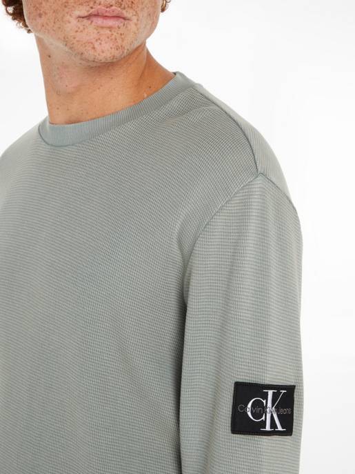 CALVIN KLEIN JEANS Sweatshirt "Washed Badge Waffle"