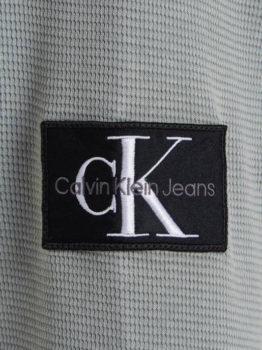 CALVIN KLEIN JEANS Sweatshirt "Washed Badge Waffle"