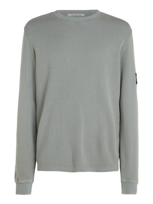 CALVIN KLEIN JEANS Sweatshirt "Washed Badge Waffle"