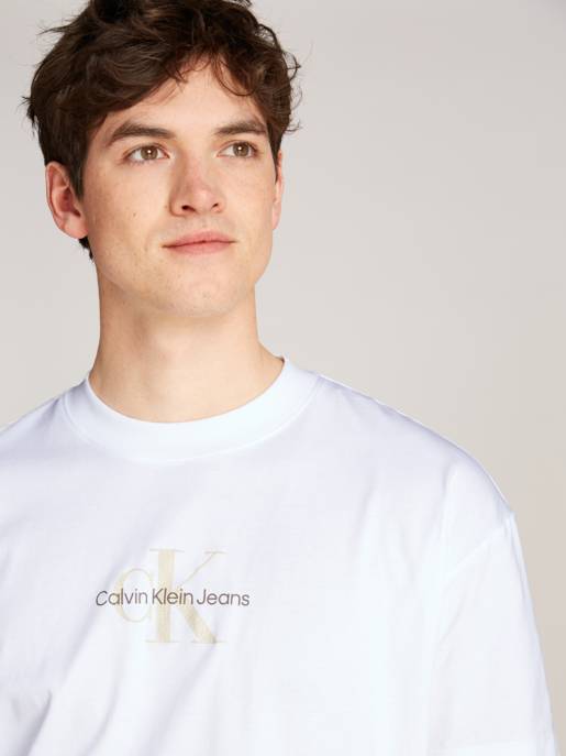 CALVIN KLEIN JEANS TEXTURED MONOLOGO BOYFRIEND TEE