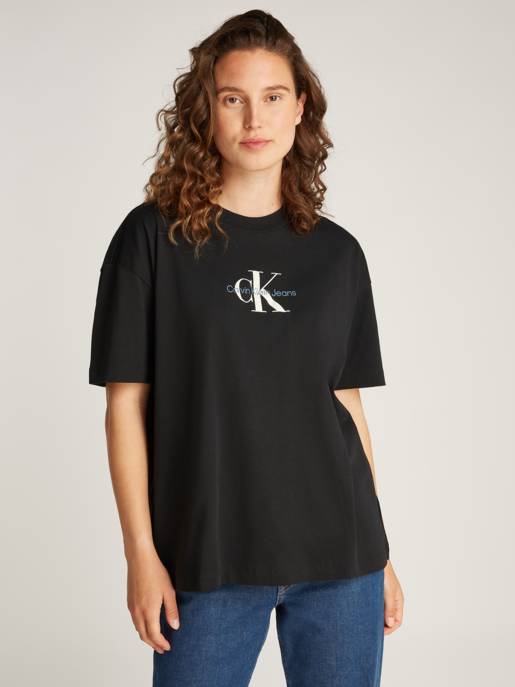 CALVIN KLEIN JEANS TEXTURED MONOLOGO BOYFRIEND TEE