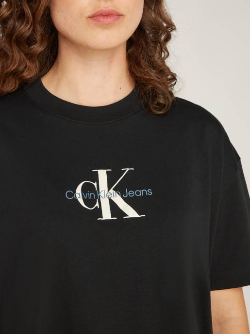 CALVIN KLEIN JEANS TEXTURED MONOLOGO BOYFRIEND TEE