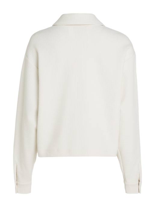 CALVIN KLEIN JEANS WAFFLE KNIT TRUCKER JACKET