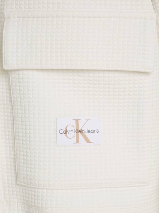 CALVIN KLEIN JEANS WAFFLE KNIT TRUCKER JACKET