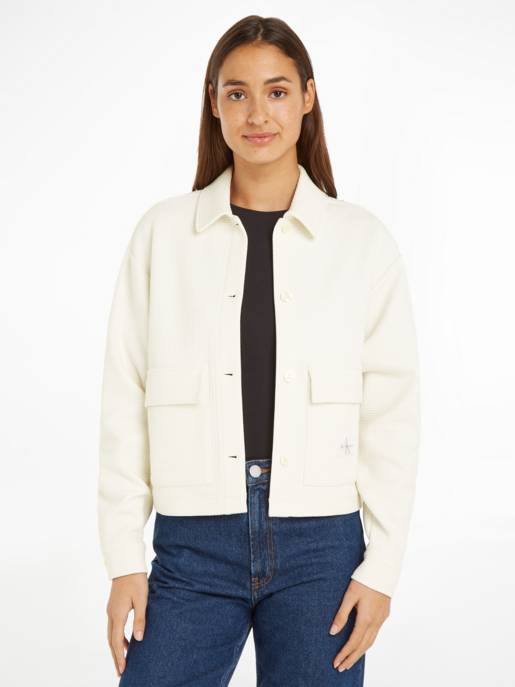 CALVIN KLEIN JEANS WAFFLE KNIT TRUCKER JACKET