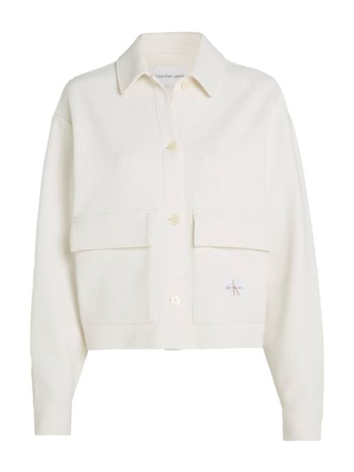 CALVIN KLEIN JEANS WAFFLE KNIT TRUCKER JACKET